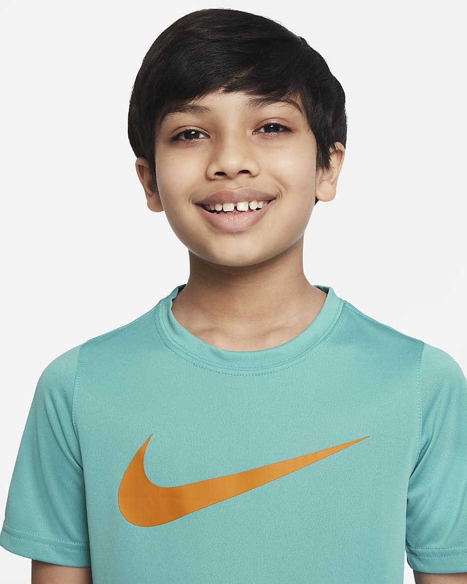 Nike Dri FIT Big Kids Swoosh Training T Shirt. Nike